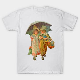 Children Walking In The Rain T-Shirt